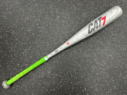 Vist Large View of Product Image Which is Used Marucci CAT 7 SILVER USSSA 2 3/4 Bat 30/20 -10