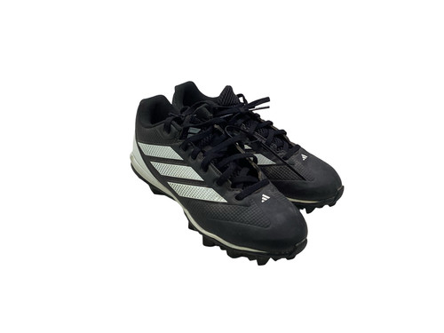 Vist Large View of Product Image Which is Used Adidas ADIZERO IMPACT WHT/BLK 6 BB/SB Cleats Black Junior 06