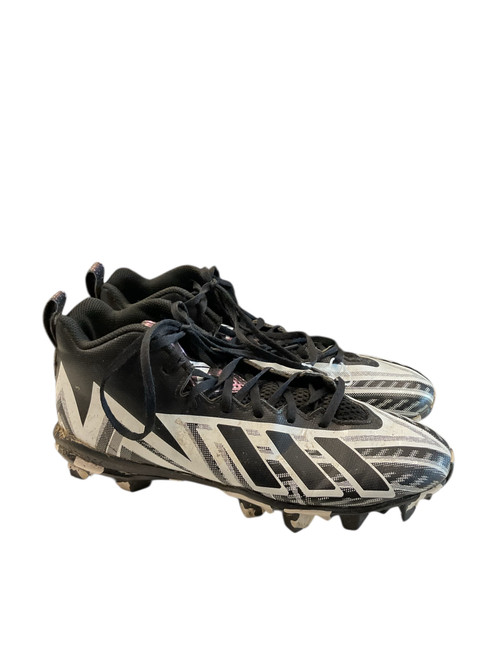 Vist Large View of Product Image Which is Used Air Adult FB Cleats Black And White Senior 9