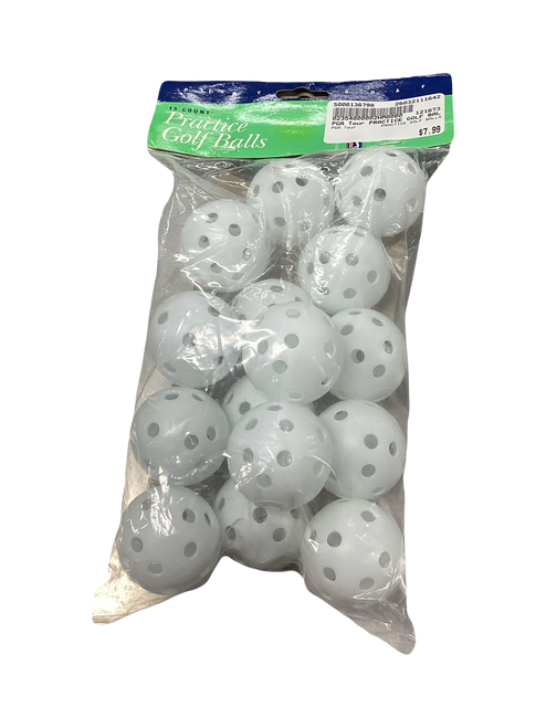 Vist Large View of Product Image Which is Used PGA Tour PRACTICE GOLF BALLS 15 Pack - Golf Balls