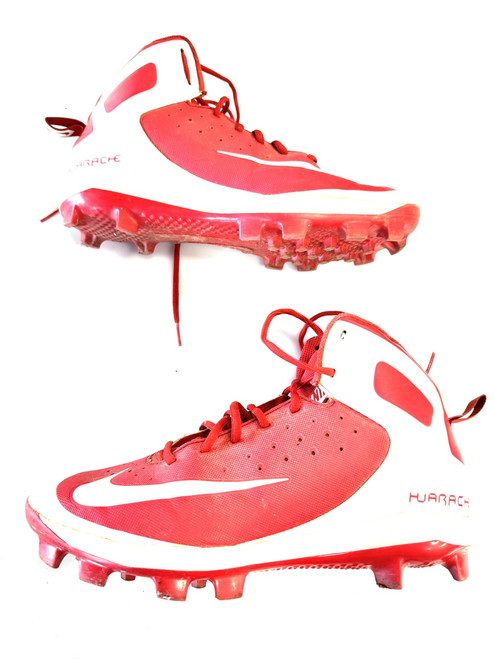Vist Large View of Product Image Which is Used Nike HUARACHE BB/SB Cleats Red Senior 10.5