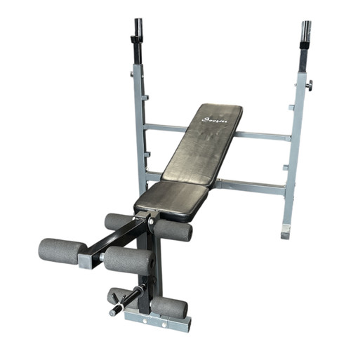 Vist Large View of Product Image Which is Used SOOZIES BENCH W/ RACK Olympic Bench
