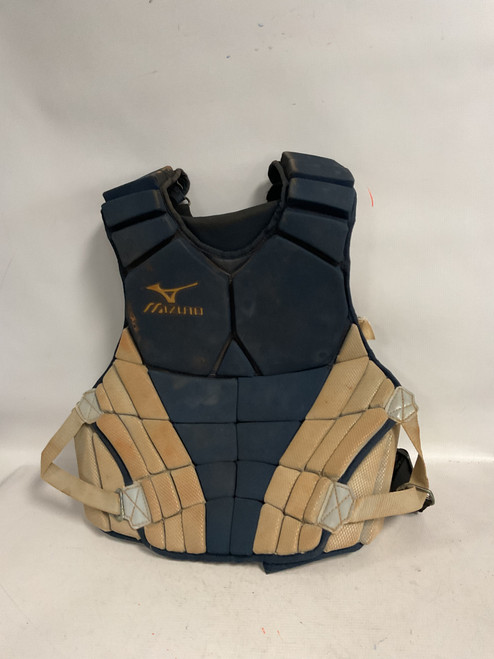Vist Large View of Product Image Which is Used Mizuno CHEST PROTECTOR Catchers Chest Protector Navy Blue Adult