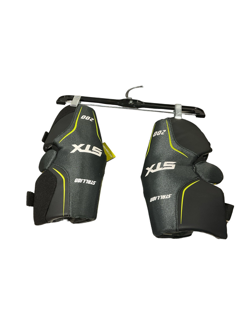 Vist Large View of Product Image Which is Used STX STALLION 200 Lacrosse Arm Pads/Guards Black LG