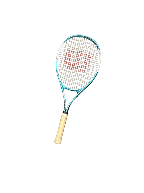 Vist Large View of Product Image Which is Used Wilson TRIUMPH Adult Tennis Racquet Teal 4 5/8"