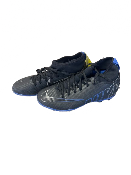 Vist Large View of Product Image Which is Used Nike Mecurial Soccer Cleats BLK/Blu Junior 02