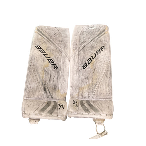 Vist Large View of Product Image Which is Used Bauer VAPOR 2X Goalie Leg Pads Senior White 30"