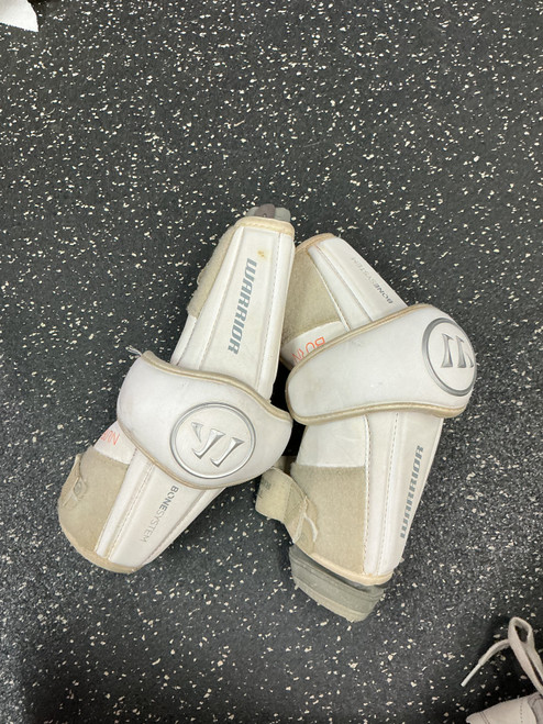 Vist Large View of Product Image Which is Used Warrior BURN Lacrosse Arm Pads/Guards White LG