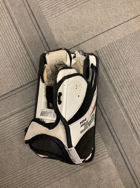 Vist Large View of Product Image Which is Used Vaughn EPIC 8404 Junior Goalie Blocker White/Black/Red