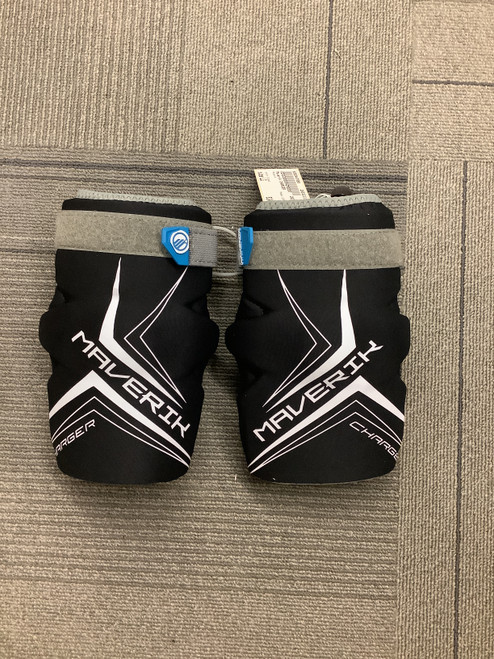 Vist Large View of Product Image Which is Used Maverik CHARGER Lacrosse Arm Pads/Guards Black LG