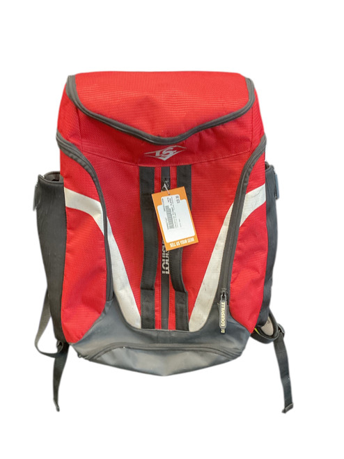 Vist Large View of Product Image Which is Used Louisville Slugger PLAYER BACKPACK BB/SB Player Carry Bag Red