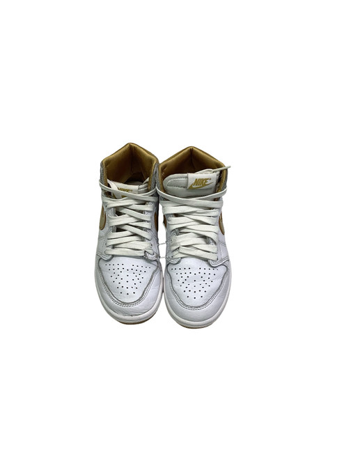 Vist Large View of Product Image Which is Used Nike JORDAN 1 HIGH Running/X-Train Shoes Y Gold And White Youth 12.5