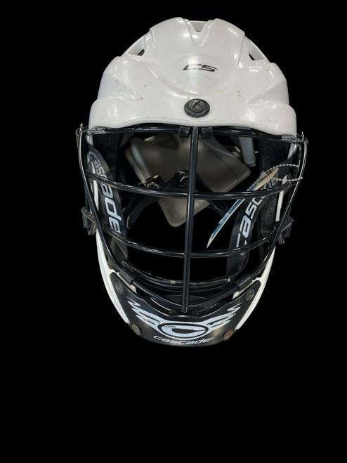 Vist Large View of Product Image Which is Used Cascade CS Lacrosse Helmet White Fits all