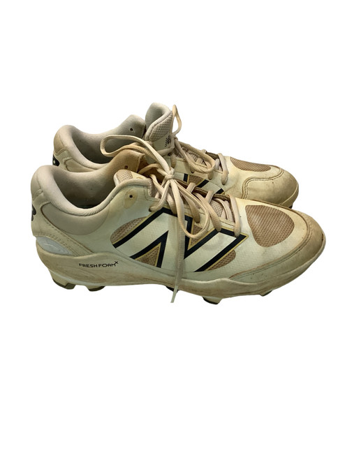 Vist Large View of Product Image Which is Used New Balance FRESH FOAM BB/SB Cleats White Senior 8.5