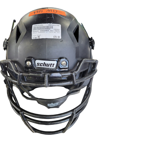 Vist Large View of Product Image Which is Used Schutt VENGEANCE A11 YOUTH MED 2022 FB Helmet Black MD