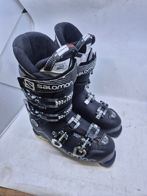 Vist Large View of Product Image Which is Used Salomon XPRO 100 ENERGYZER Mens DH Ski Boot Black 275 MP - M09.5 - W10.5