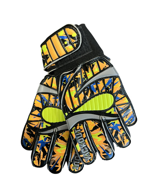 Vist Large View of Product Image Which is Used KICKOUT Soccer Goalie Gloves Black/Orange/Grey 5