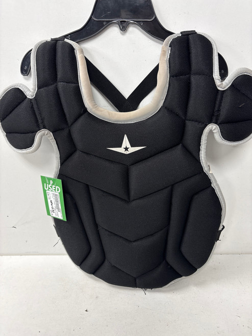 Vist Large View of Product Image Which is Used All Star CPFS912 Catchers Chest Protector Black Youth (new= $70)