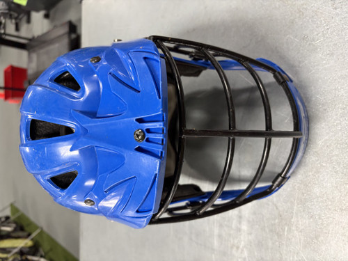 Vist Large View of Product Image Which is Used Cascade ADJUSTABLE Lacrosse Helmet Royal Blue S/M