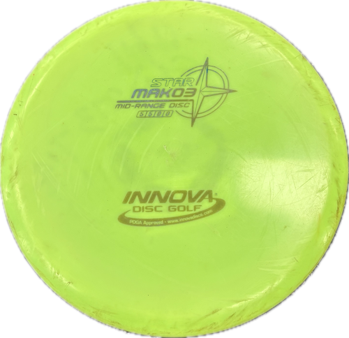 Vist Large View of Product Image Which is Used Innova STAR MAKO3 Disc Golf Mid Range Yellow