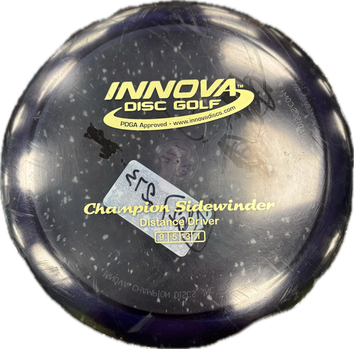 Vist Large View of Product Image Which is Used Innova CHAMPION SIDEWINDER Disc Golf Driver Purple