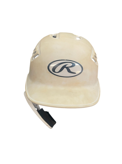 Vist Large View of Product Image Which is Used Rawlings BB HELMET Batting Helmet No Mask White MD