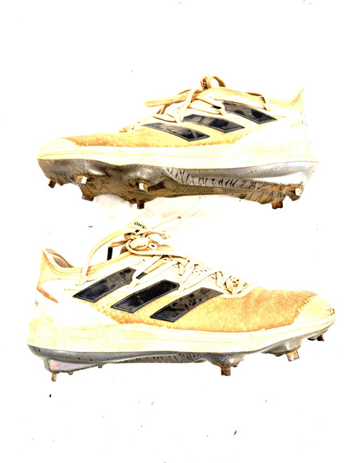 Vist Large View of Product Image Which is Used Adidas ADIZERO METAL BB/SB Cleats White Senior 9