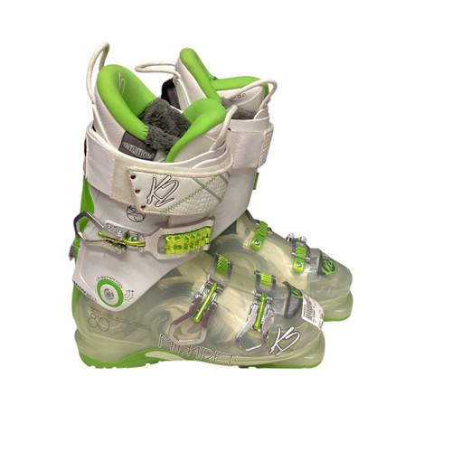 Vist Large View of Product Image Which is Used K2 MINARET 80 Womens DH Ski Boot Kelly green 265 MP - M08.5 - W09.5