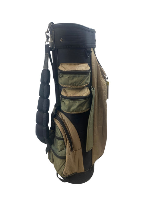 Vist Large View of Product Image Which is Used QUALITY SPOR Mens Stand Bag Tan And Black