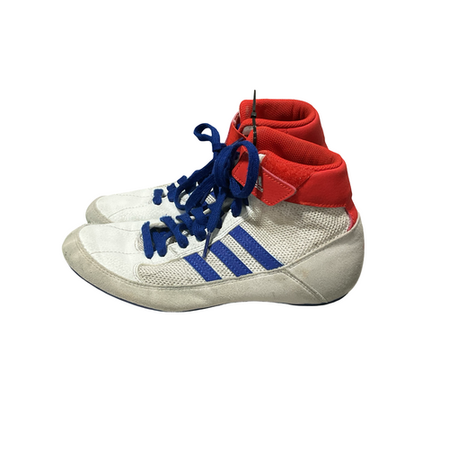 Vist Large View of Product Image Which is Used Adidas Wrestling Shoes White Junior 04.5