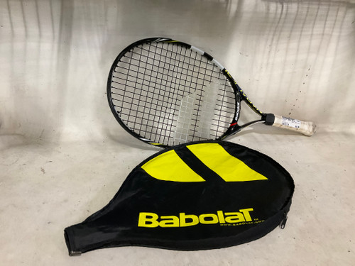 Vist Large View of Product Image Which is Used Babolat NADAL JR 21 Junior Tennis Racquet Black 21"