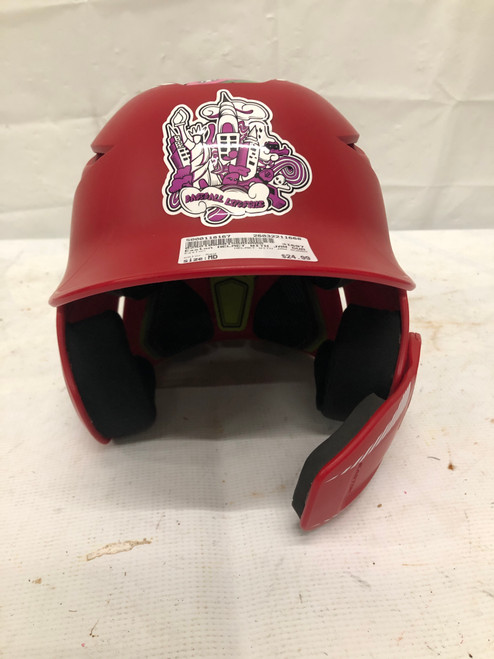 Vist Large View of Product Image Which is Used Easton HELMET WITH JAW GUARD Batting Helmet No Mask Red MD