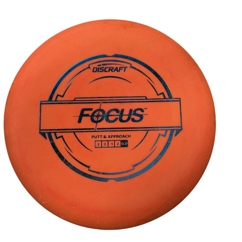 Vist Large View of Product Image Which is Used Discraft FOCUS Disc Golf Putter Orange 174g