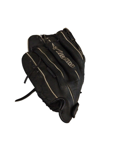 Vist Large View of Product Image Which is Used Mizuno GLOVE BB/SB Glove RH Throw Black 12"