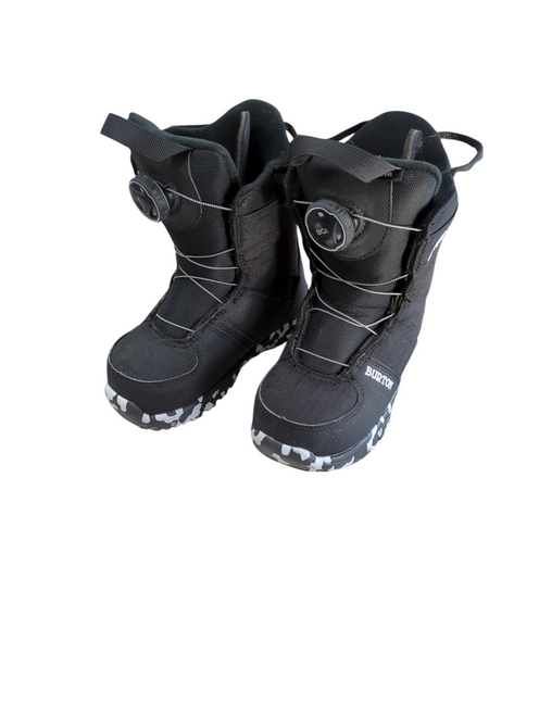 Vist Large View of Product Image Which is Used Burton GROM BOA Boys Snowboard Boots Black Youth 07.0