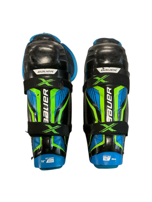 Vist Large View of Product Image Which is Used Bauer X Junior Shin Guards None 10"