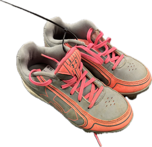 Vist Large View of Product Image Which is Used Under Armour GLYDE RM BB/SB Cleats Pink Youth 13.0