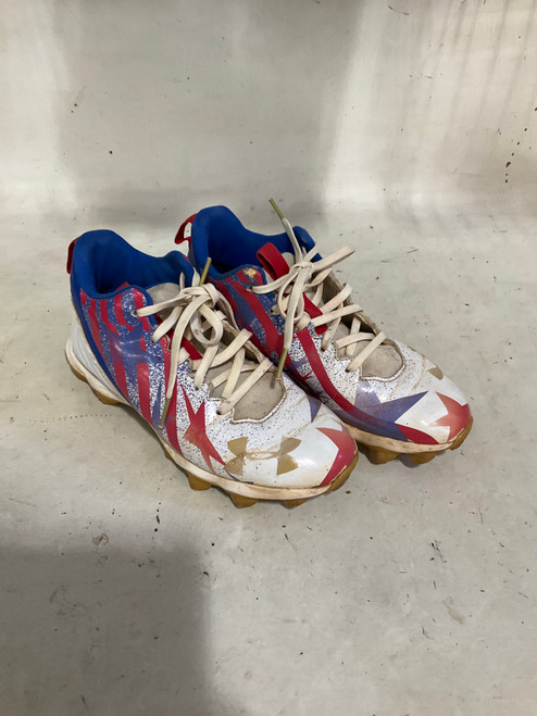 Vist Large View of Product Image Which is Used Under Armour Jr FB Cleats White Junior 03.5
