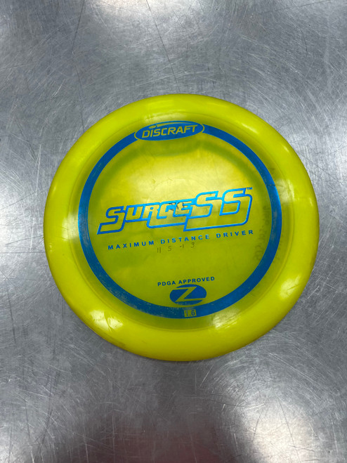 Vist Large View of Product Image Which is Used Discraft BIG Z SURGE SS Disc Golf Driver Yellow