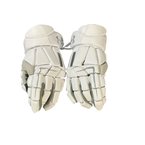 Vist Large View of Product Image Which is *NEW* Under Armour COMMAND PRO 3 LAX Goalie Gloves M White 12"