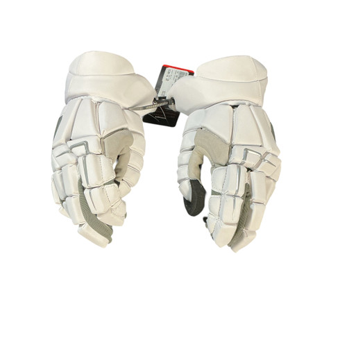 Vist Large View of Product Image Which is *NEW* Under Armour COMMAND PRO 3 LAX Goalie Gloves M White 12"