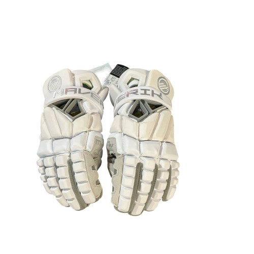Vist Large View of Product Image Which is *NEW* Maverik MAX Lacrosse Gloves Mens White 12"