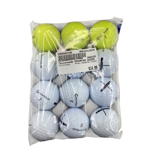 Vist Large View of Product Image Which is Used Taylormade ASSORTED DOZEN 12 Pack - Golf Balls