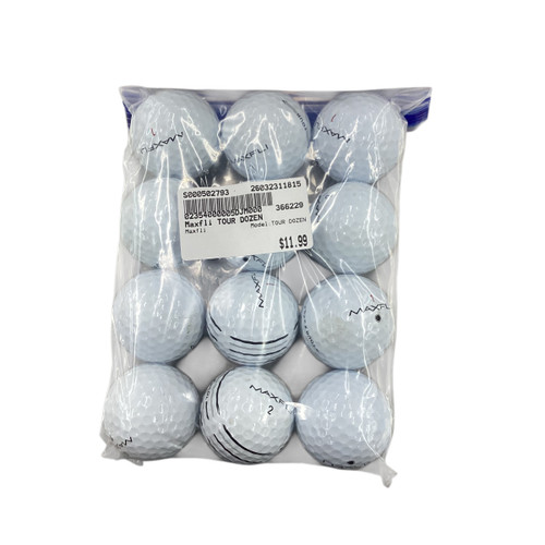 Vist Large View of Product Image Which is Used Maxfli TOUR DOZEN 12 Pack - Golf Balls