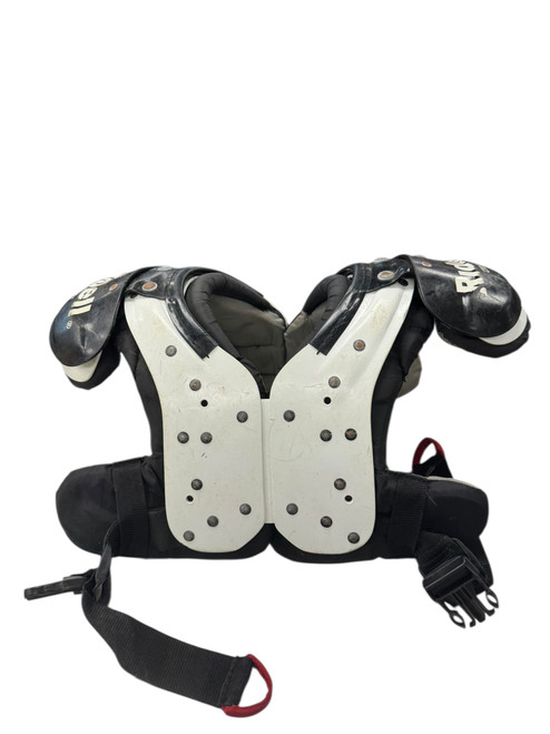 Vist Large View of Product Image Which is Used Riddell WARRIOR FB Shoulder Pads White SM