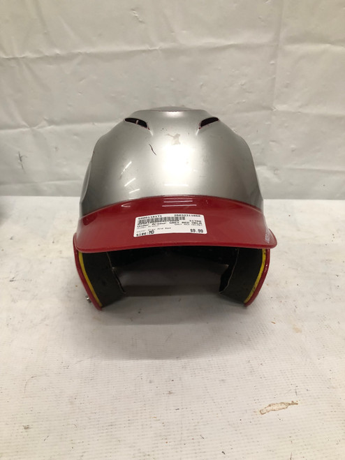 Vist Large View of Product Image Which is Used Under Armour GREY RED HELMET Batting Helmet No Mask Grey And Red MD