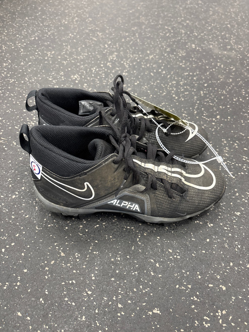 Vist Large View of Product Image Which is Used Nike ALPHA Jr FB Cleats Black Junior 05