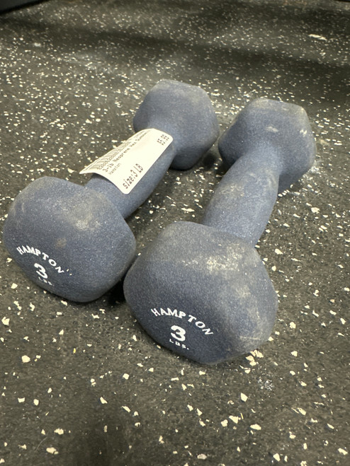 Vist Large View of Product Image Which is Used Hampton Hex Dumbbell  3 lb Pair