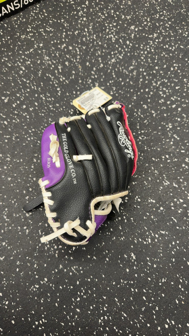 Vist Large View of Product Image Which is Used Rawlings PL85GL BB/SB Glove RH Throw Pink 9"