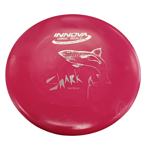 Vist Large View of Product Image Which is Used Innova SHARK Disc Golf Mid Range Red 150g